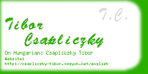 tibor csapliczky business card